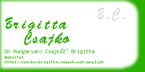 brigitta csajko business card